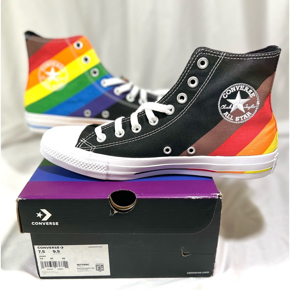 Chuck Taylor All Star High Pride Black Men’s 7.5 Women’s 9.5 NWOT.original box